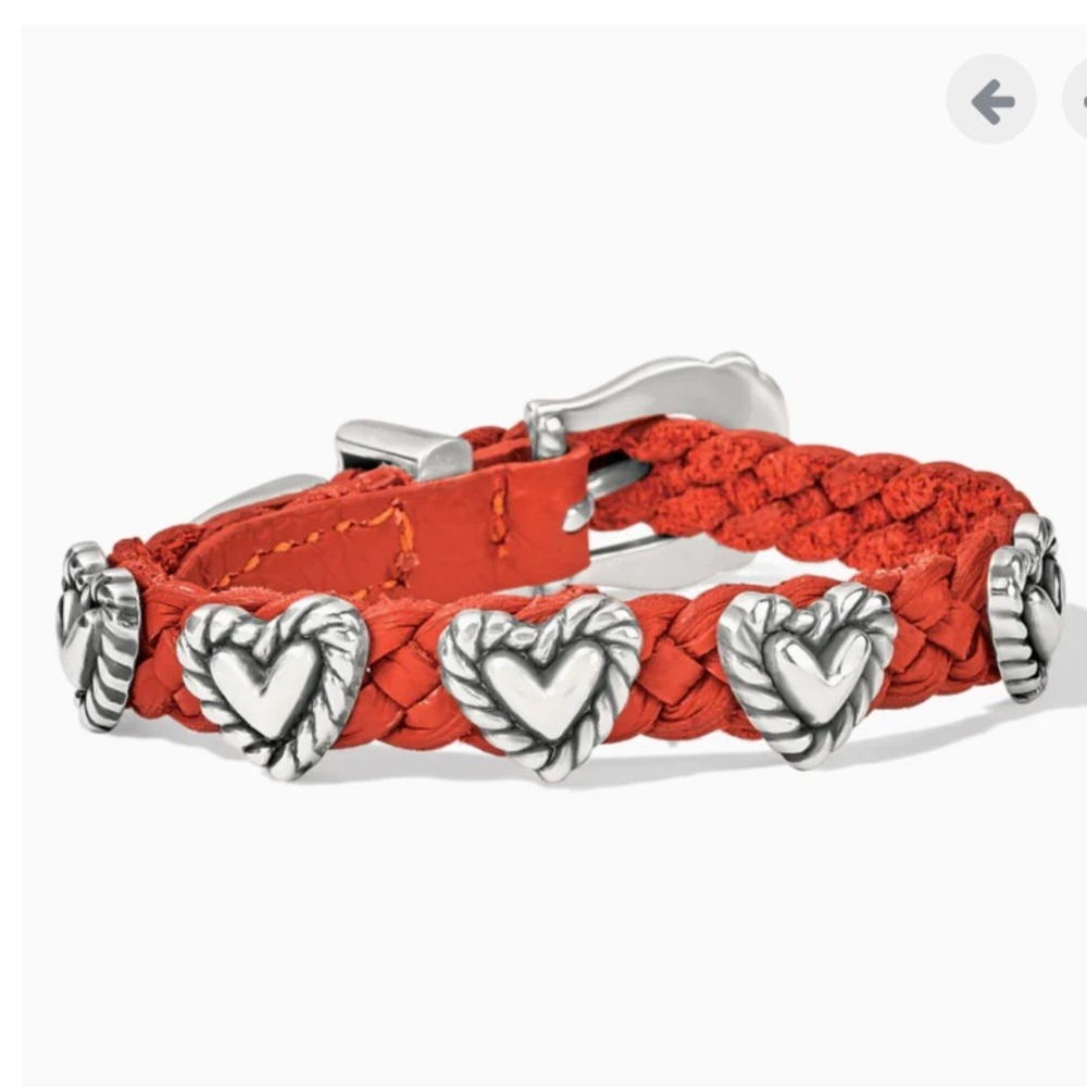 Brighton - Roped Heart Braid Bandit Bracelet Burnt Orange